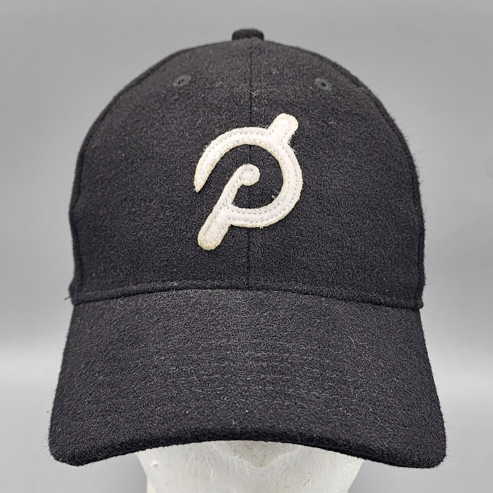 Peloton Hat Strapback Baseball Cap Adult Black White Workout Cycle Gym Gear Wool